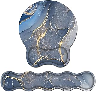 SOMIX Mousepad with Wrist Support and Keyboard Wrist Rest, Keyboard and Mouse Pad, Ergonomic Memory Foam Keyboard Wrist Pad Mousepad Gel, for Typing, Gaming, Laptop, Computer, Office, Home