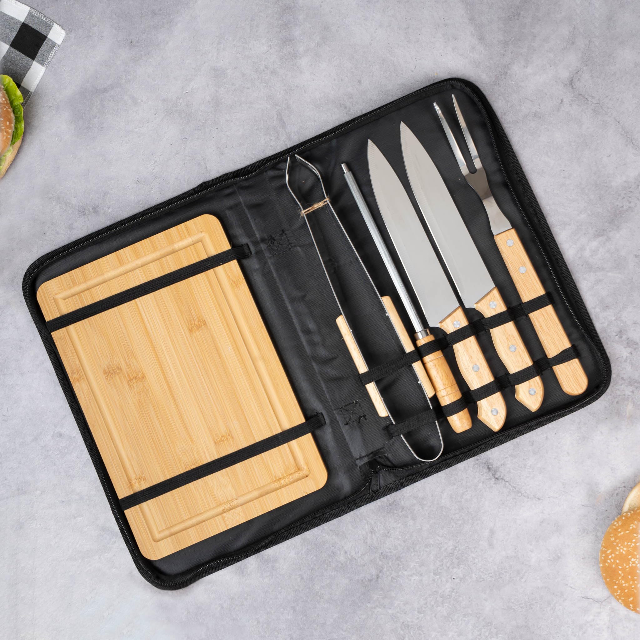 Wanapix Kit Barbecue Personnalisé Ustensiles BBQ Malette 6 Accessoires Set