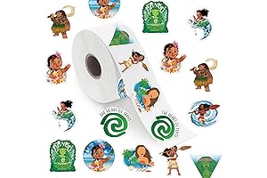 Moana Stickers (500Pcs), 10 Graphic Inspirational Quote Aesthetic Decal Rolls Self-Adhesive Seals...