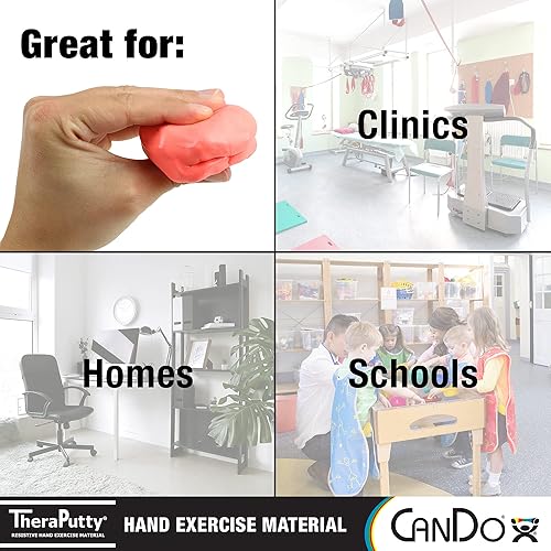 Miniatura 2 de CanDo TheraPutty Masilla estándar para ejercicios de rehabilitación y terapia de manos, terapia ocupacional, fortalecimiento de manos, mejora de