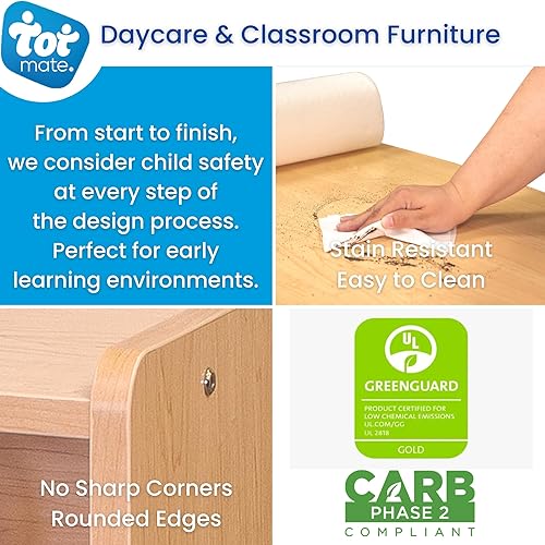Miniatura 6 de Tot Mate Estante de almacenamiento para niños pequeños de 24 pulgadas de ancho (maplearce, listo para montar)