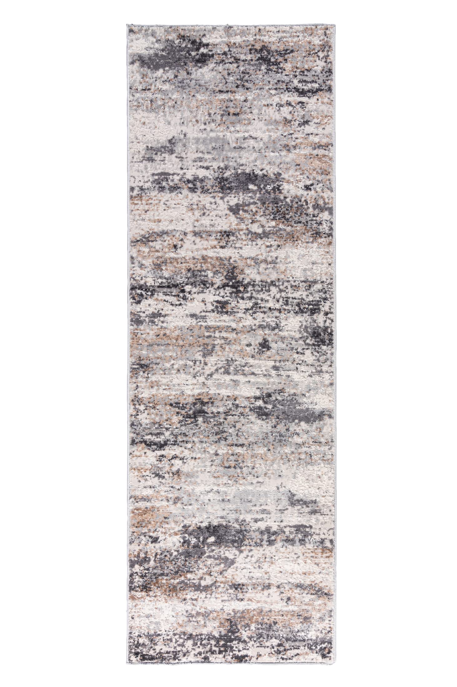 Mazovia Tappeto Passatoia Corridoio 60x350cm Crema Antracite Astratto