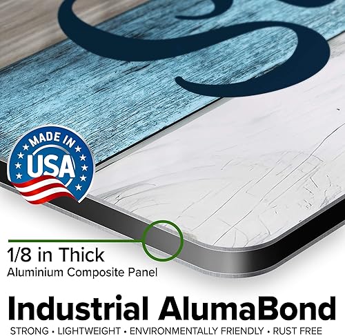 Miniatura 1111 de My Sign Center - Letrero personalizado, 11 colores de fuente, 13 estilos de fuente, 4 opciones de agujero, 22 tamaños, 8 x 32 pulgadas, sin óxido,