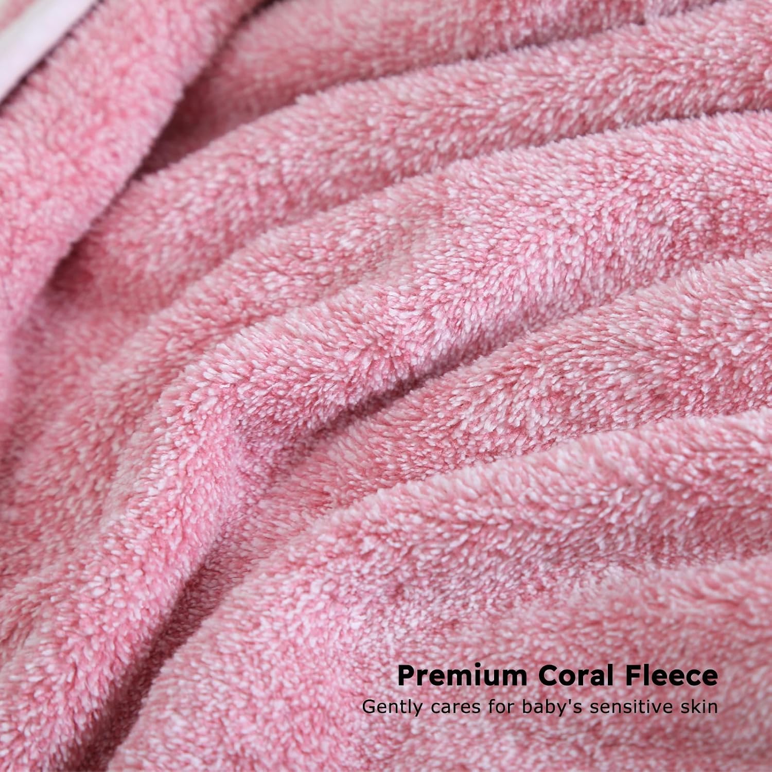 Baby Bath Towels for Infants Toddlers, Hooded Baby Towels for Girls, Ultra Absorbent Soft,Cute Newborn Bath Essentials (34“”x34”)