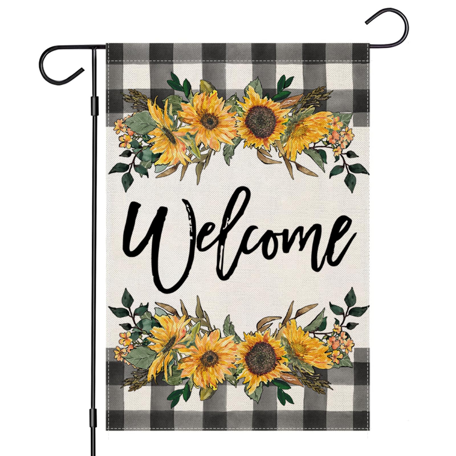 Drapeau Jardin Tournesol 30,5x45,7cm - Coton Double Face - Décoration Extérieur