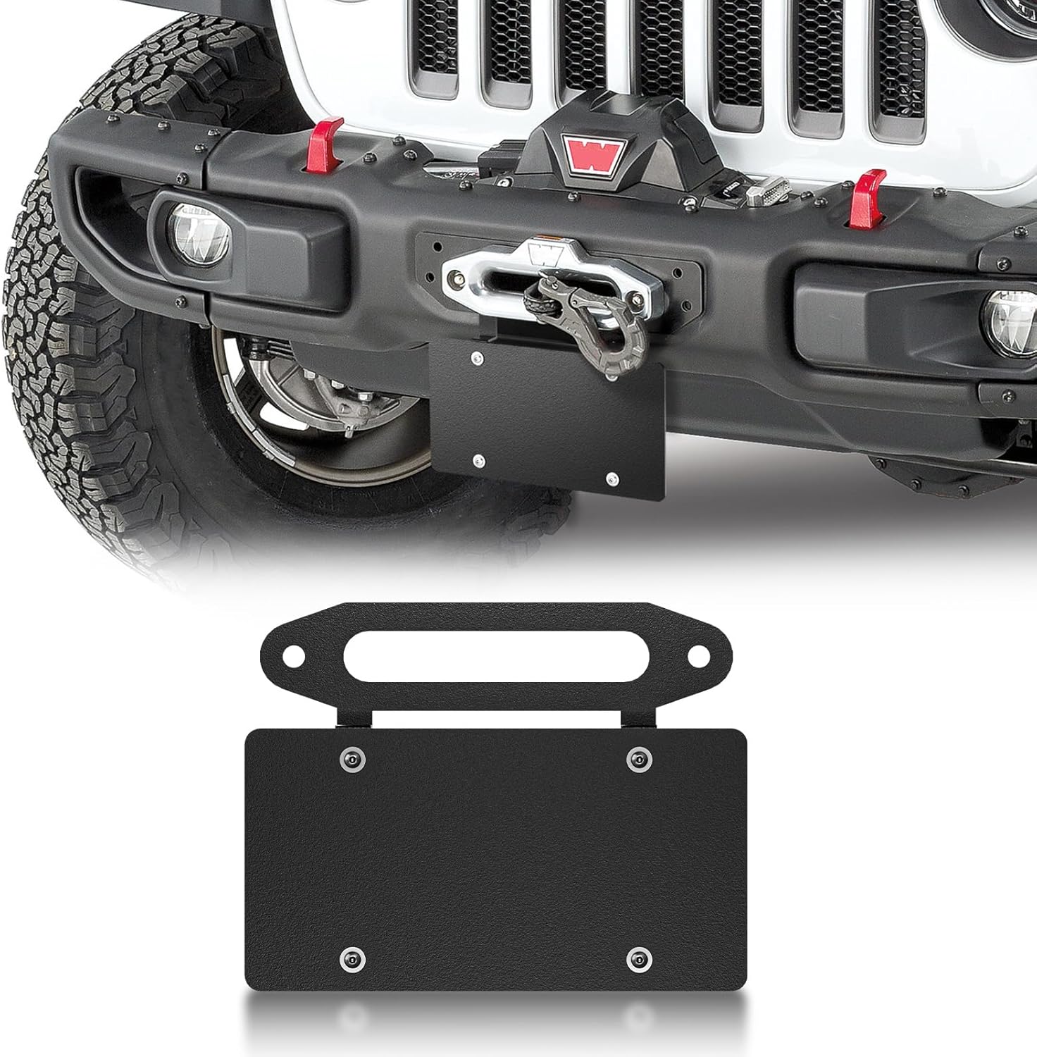 XOOKUN Hawse Fairlead License Plate Mount, Winch License