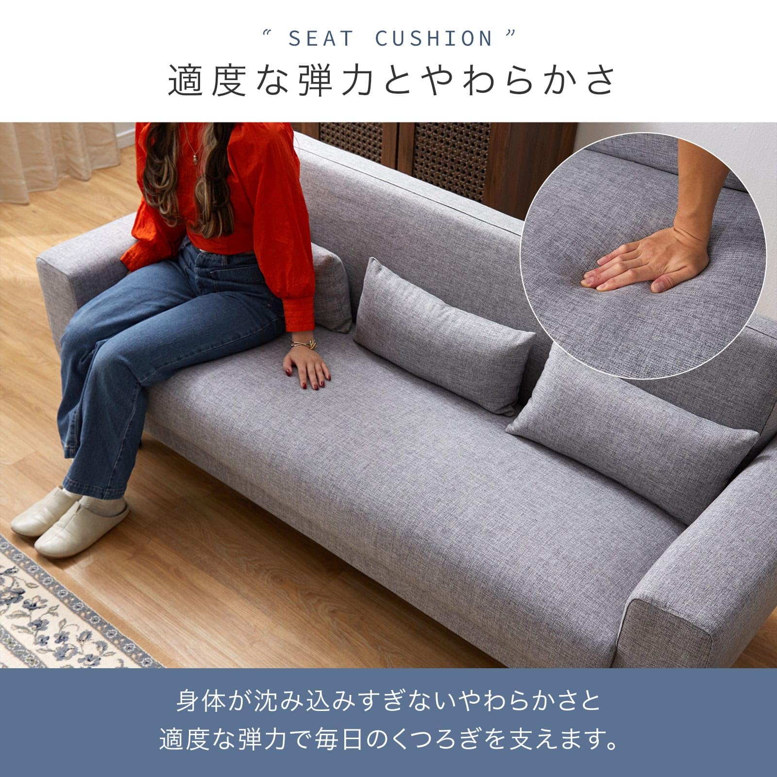 Amazon｜LOWYA ロウヤ ソファ 3人掛け 3.5人掛け リビングソファ 