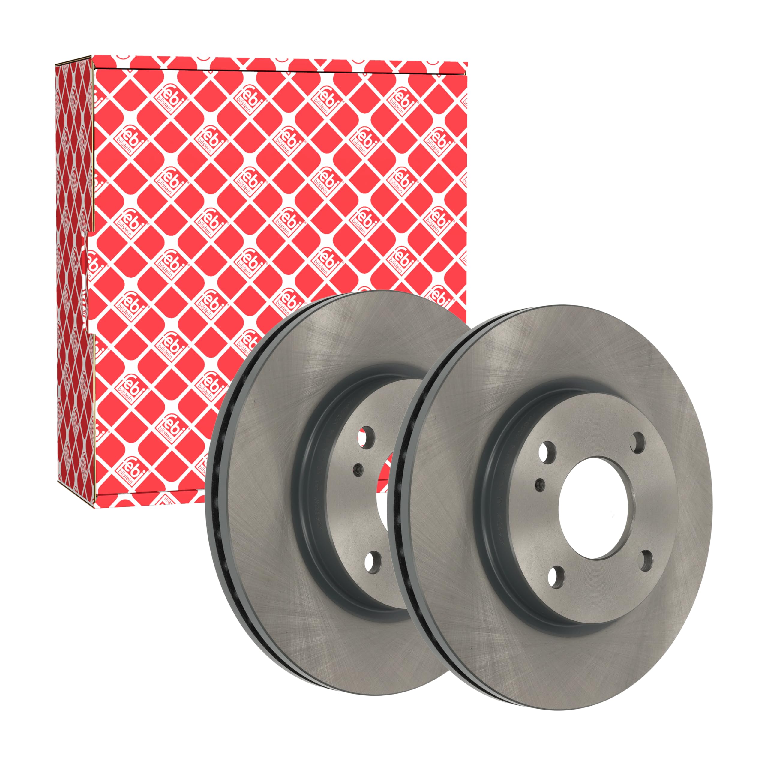 febi bilstein 38600 Brake Disc Set (2 Brake Disc) front, vented, No. of Holes 4