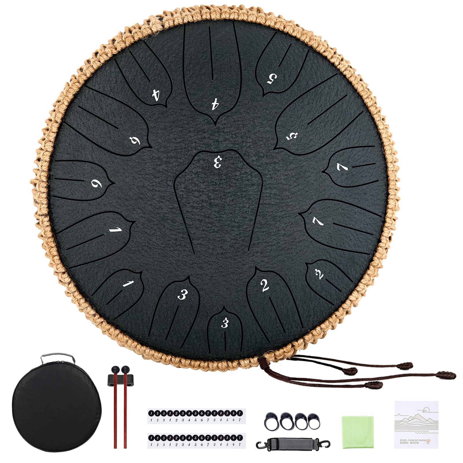 Amazon.com: Steel Tongue Drum 12 Inch 15 Notes: Handpan Drums Set