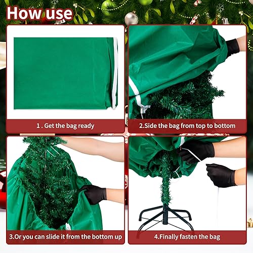 Miniatura 4 de Bolsa de almacenamiento para árbol de Navidad, 6.6 pies de ancho x 9.2 pies de alto x 52 pulgadas de diámetro, se adapta a árboles artificiales de