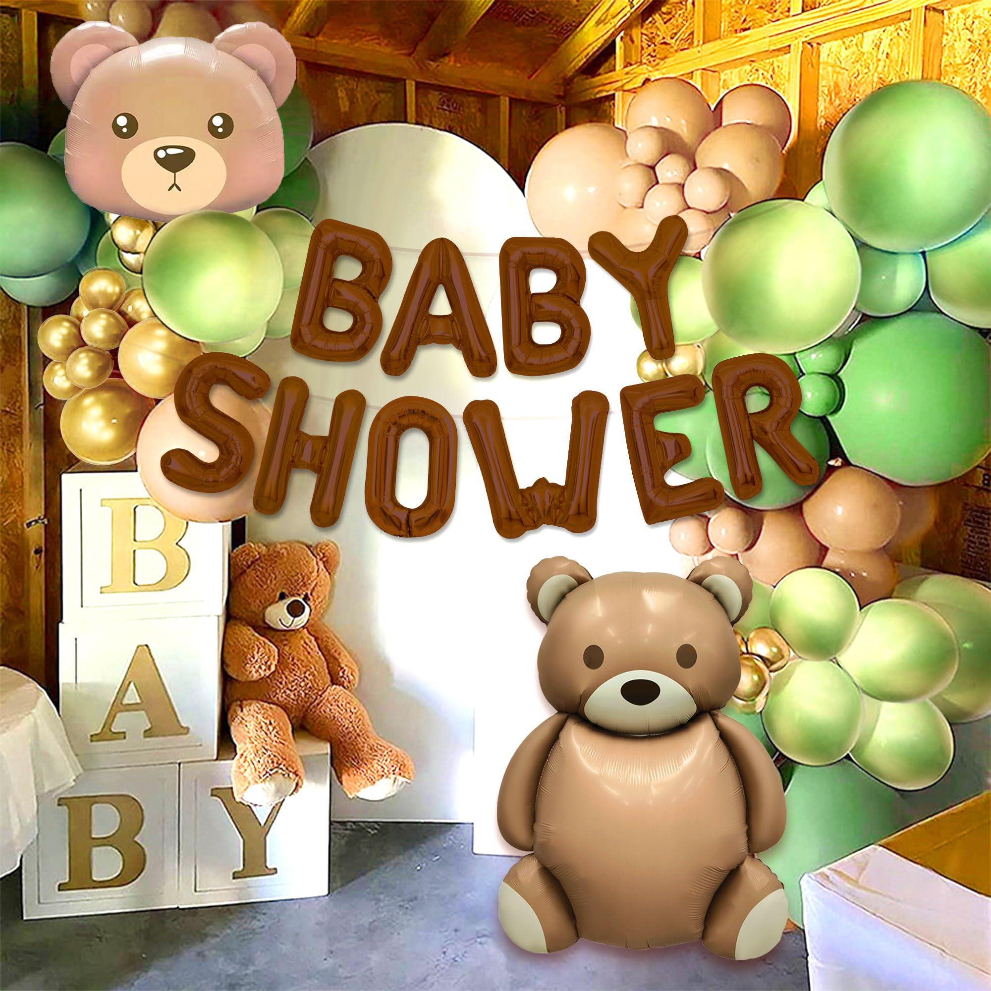 18-tlg. Baby-Deko Mit Bären - Hängeschmuck Für Babyparty