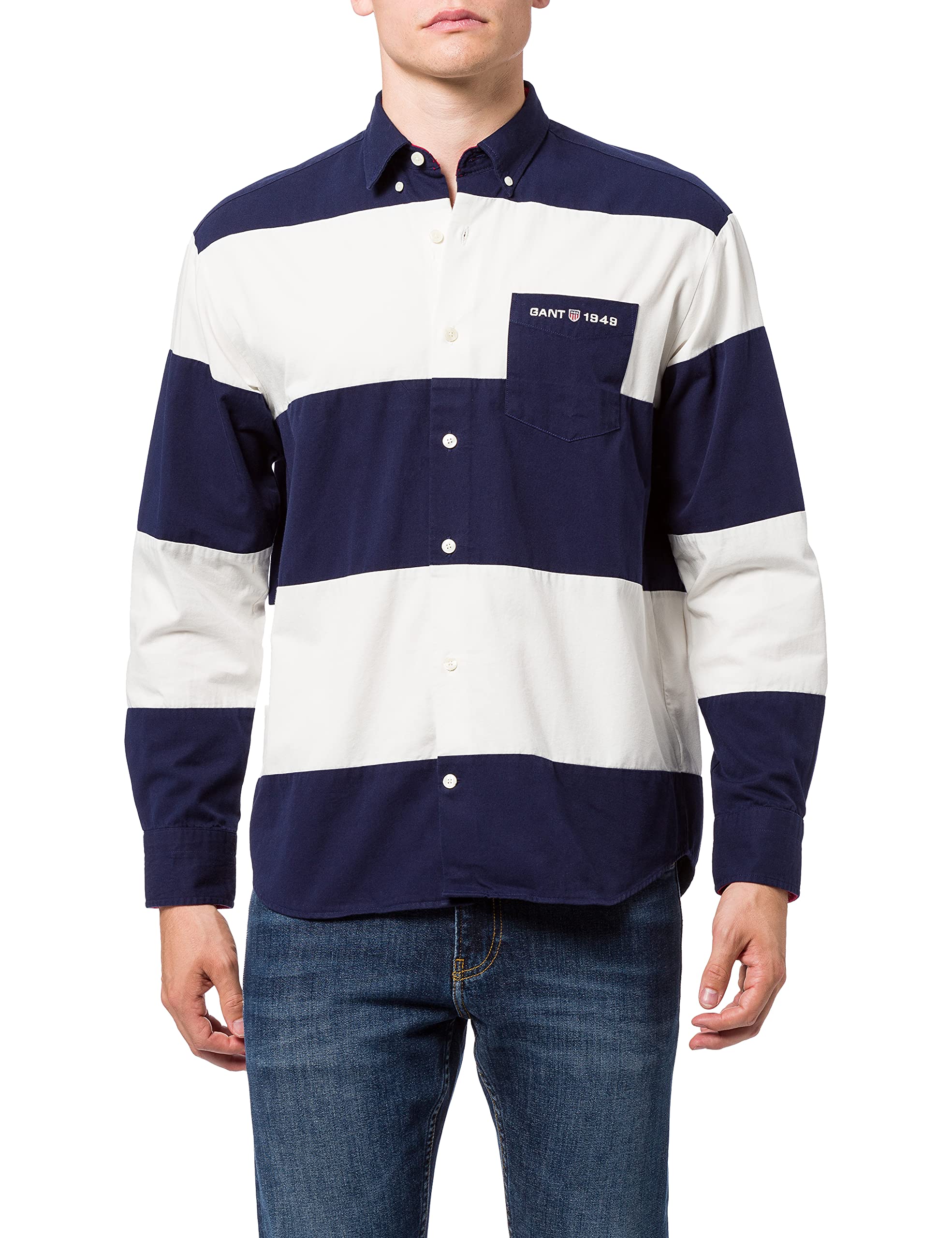 GANT Men's D2. REL BLOCKED PANELS BD Shirt