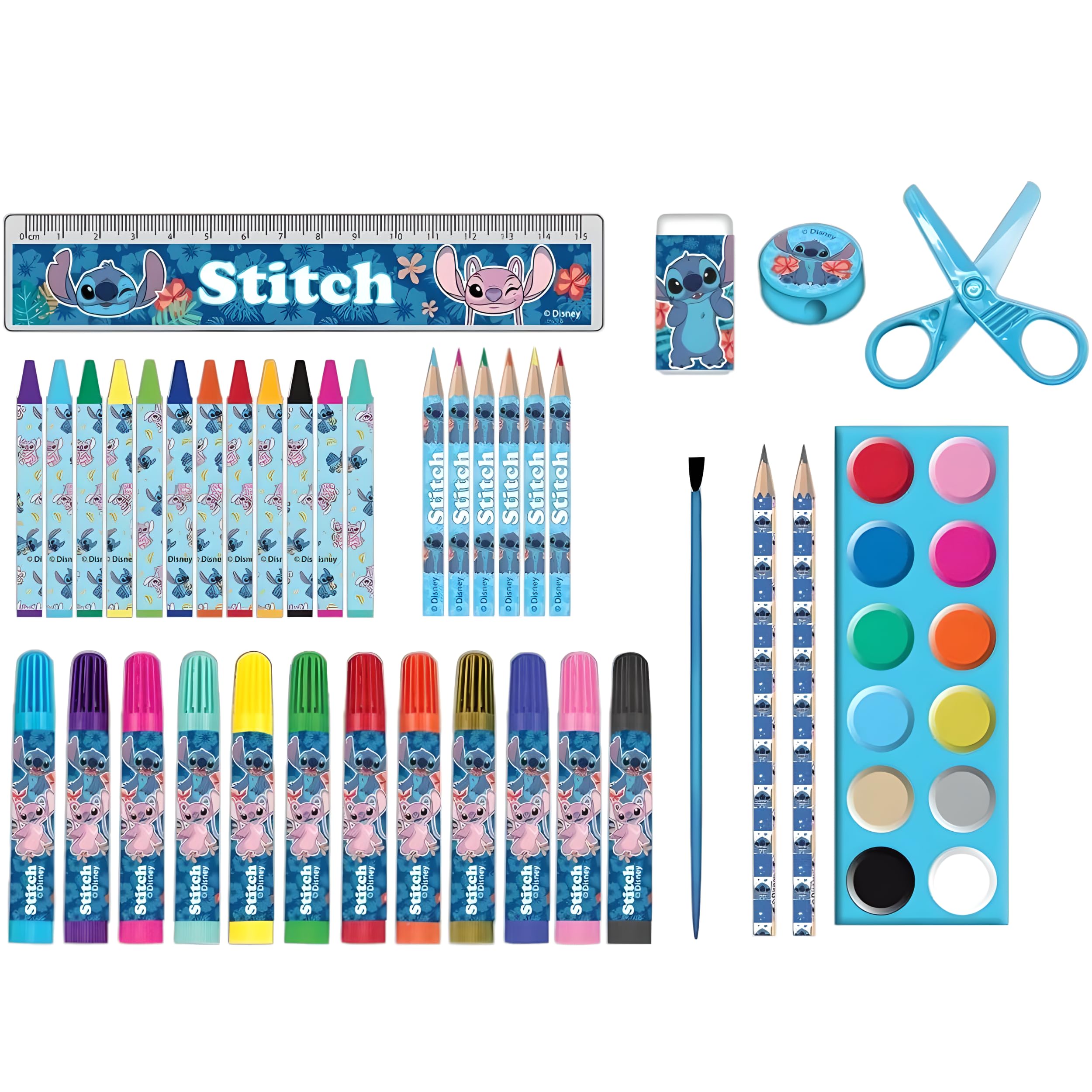 Disney Lilo & Stitch Colouring Set 50+ Pieces, Multicolour - Stitch - Image 4