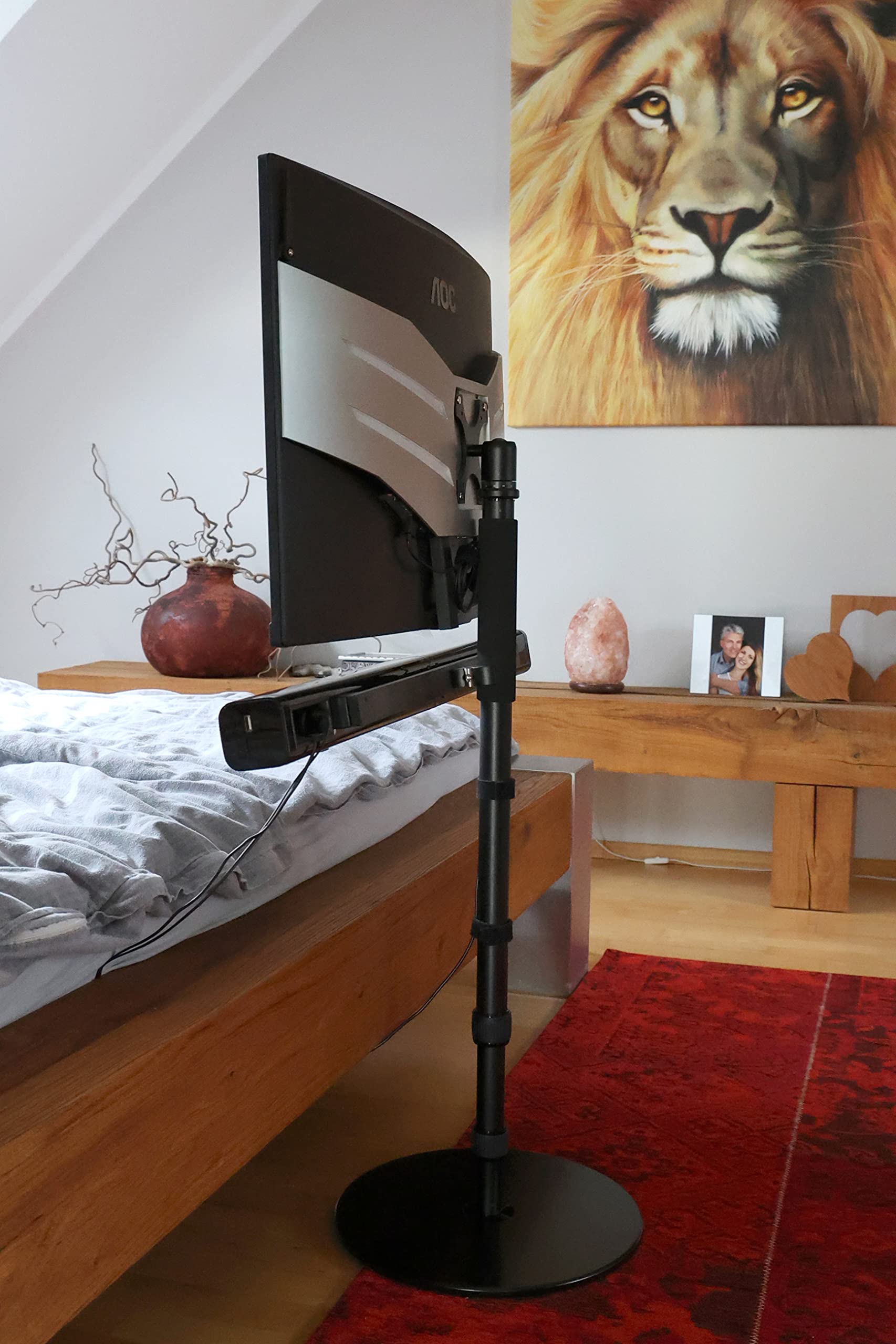 VESA-Adapter 75/100 mit Panorama-Stativkopf Pro V2, 3/8" Anschluß Plus Adapter zu 1/4", für Stative und Bodenständer