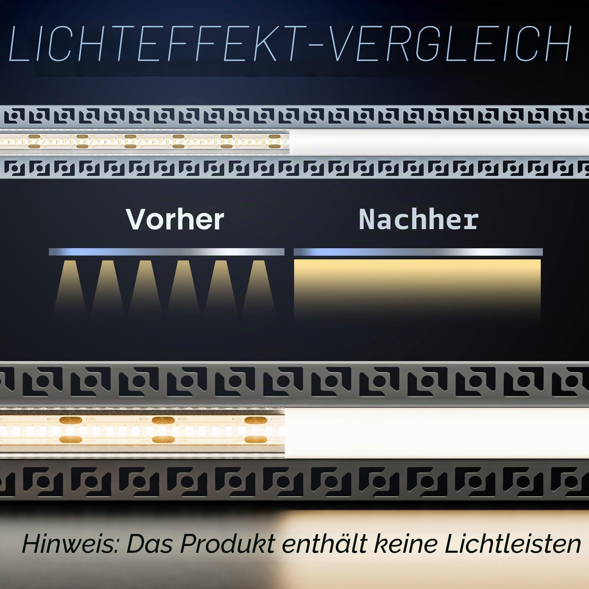 36 × LED Trockenbauprofil 2M für 20mm LED Streifen – Aluminium Unterputzprofil für Trockenbau,led kanal、Diffusor, Decke Wand indirekte Beleuchtung (LED Drywall Profile -72M)