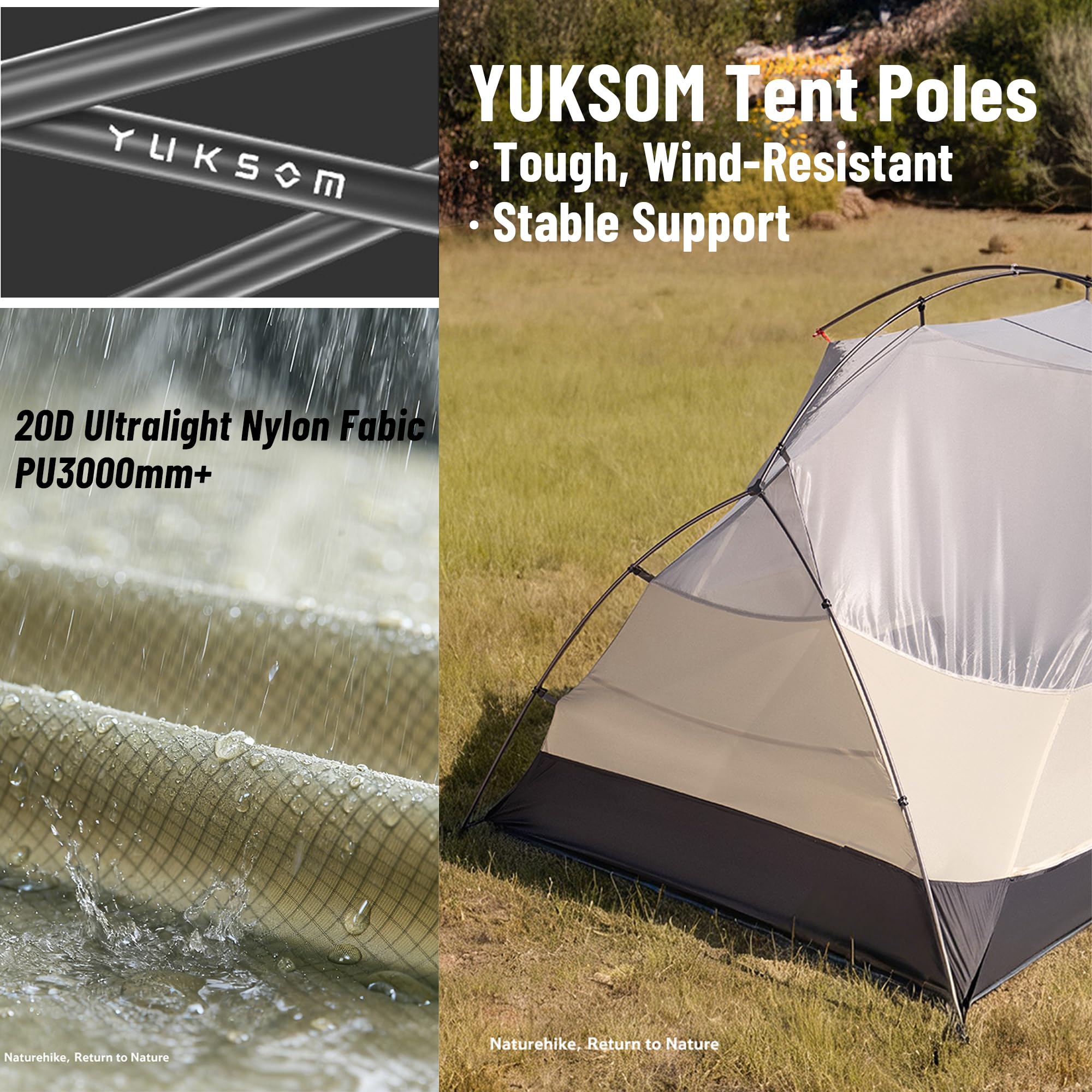 Amazon.com : Naturehike Mongar Pro/Base Camping Tent, 1-3 Person