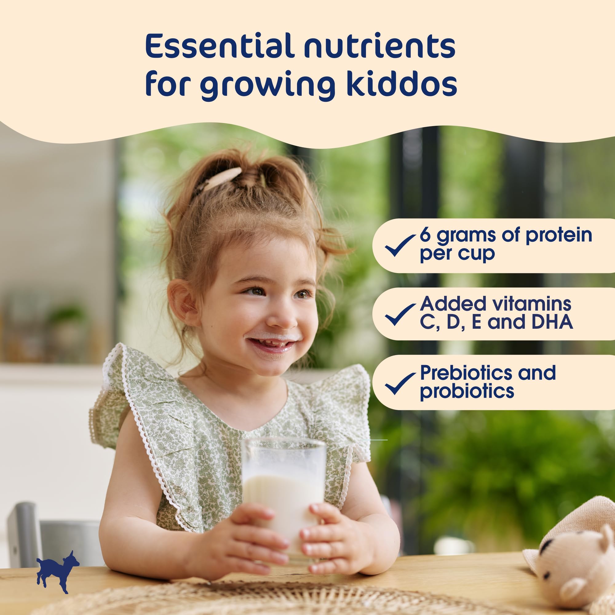 Kabrita Junior Goat Milk Powder for Kids - Easy to Digest for Ages 2-7 - Immunity Boosting Containing Vitamin C, D, E, Protein & Calcium - Non-GMO Gentle on Sensitive Tummies - 14 Oz (Pack of 6)