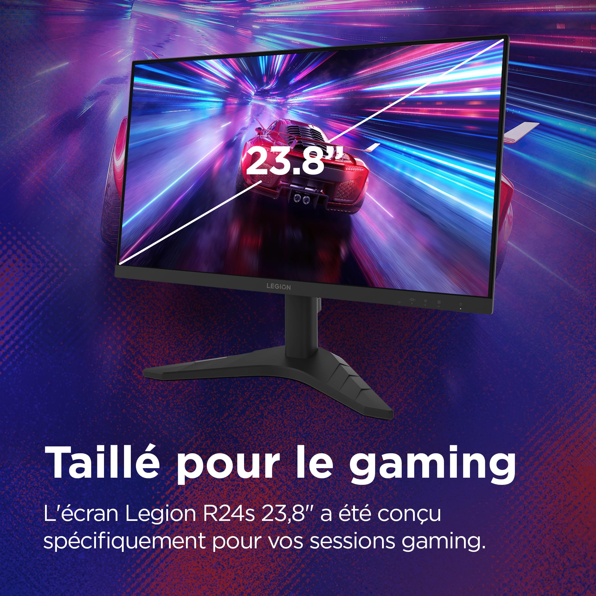 Lenovo Legion R24s Écran 23.8'' FHD IPS 144 Hz 1 ms HDMI DP Noir