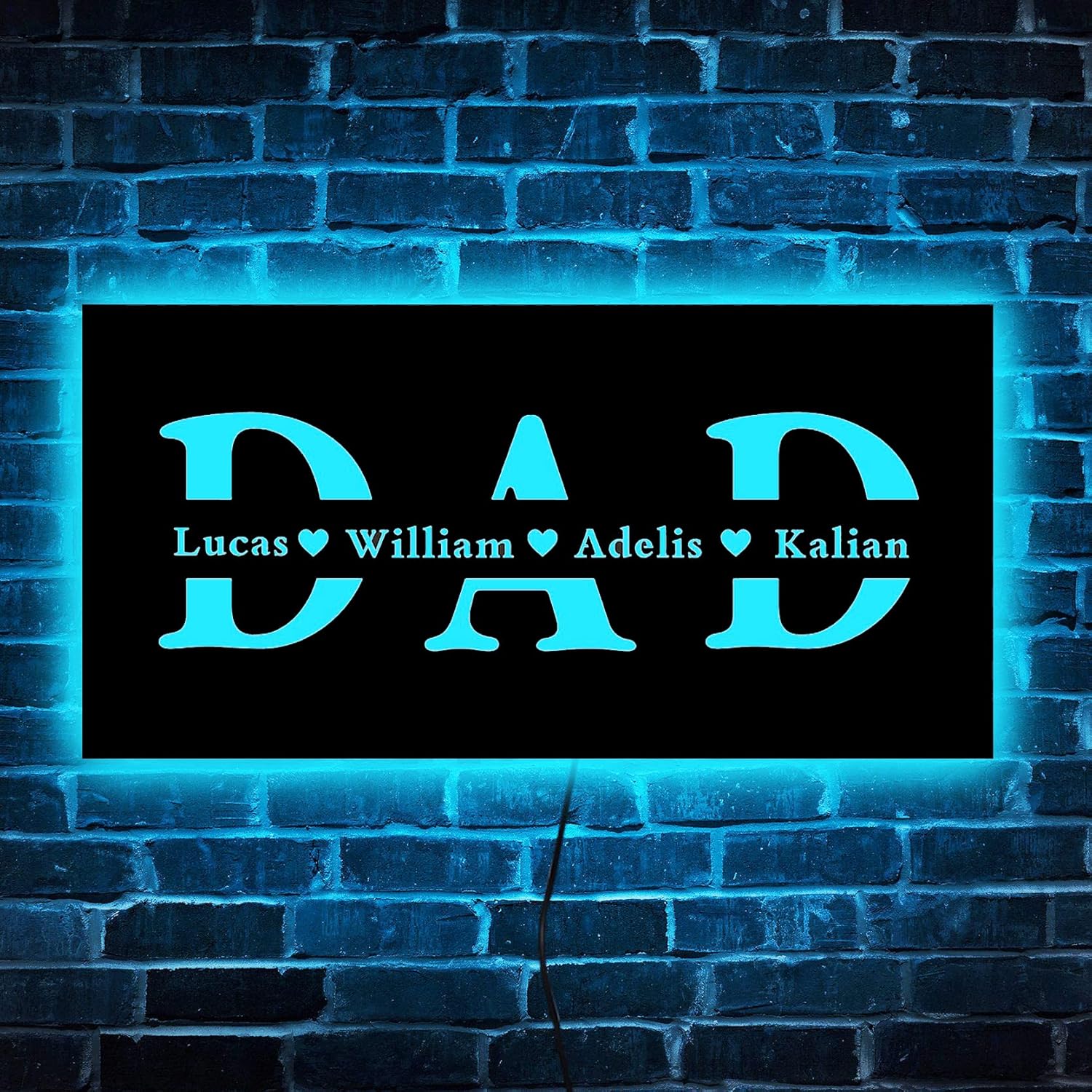 Mothers Day Gift, Personalized Wooden Neon Sign with Child Names,Custom Mom Gifts for Mothers Day from Daughter, Son, Grandma Mothers Day Gifts Family Neon Light, Rustic Wood Mom Neon Sign Light