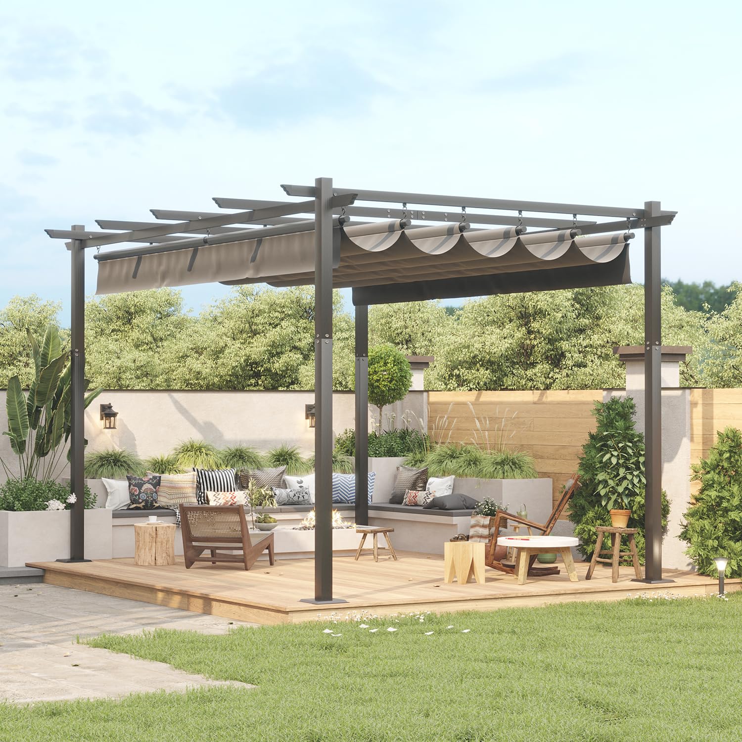 GUOYUYU Toile D'ombrage 3.5x4.4m Protection Solaire Anti 95