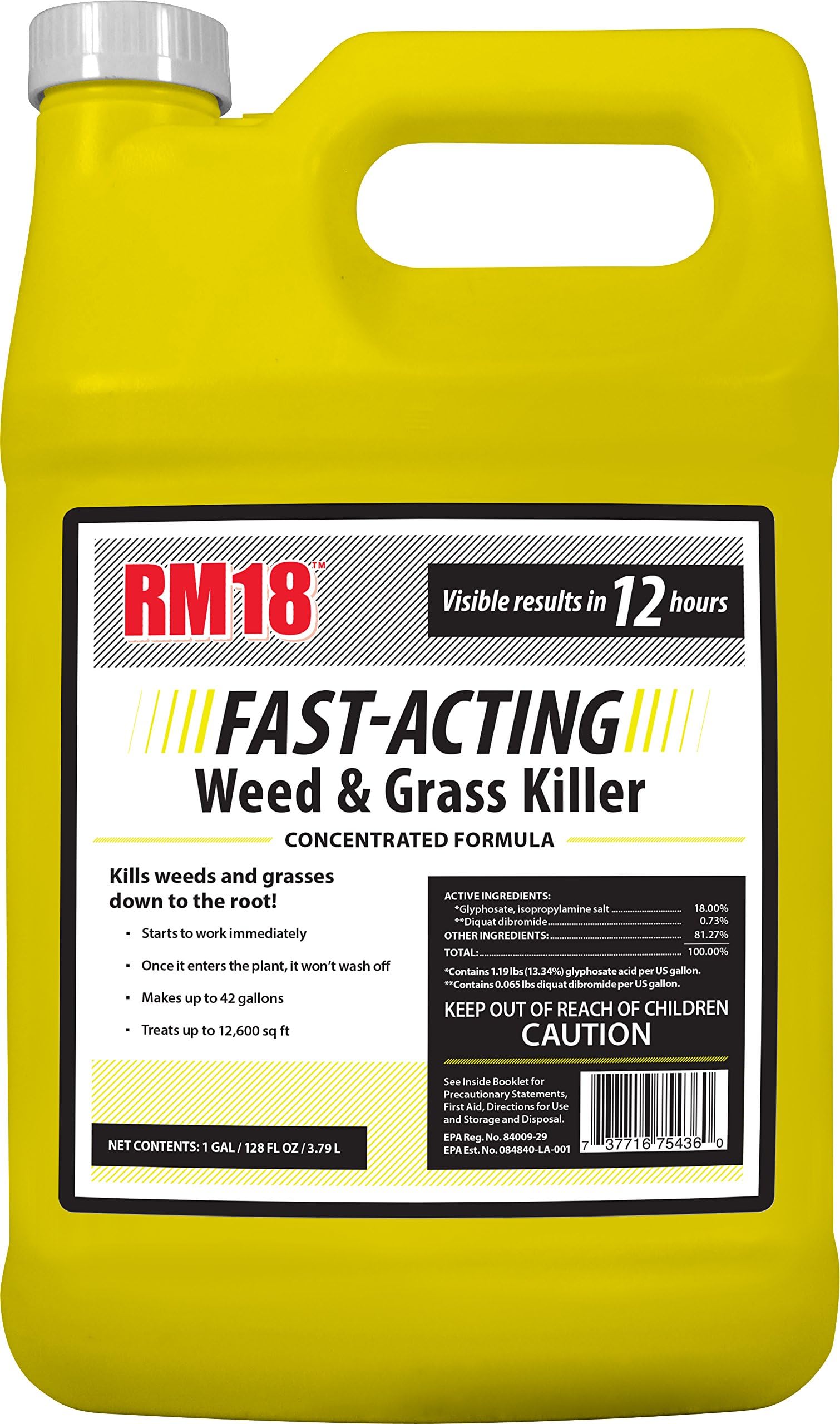 Fast-Acting Weed & Grass Killer Herbicide, Spray, 1-gallon