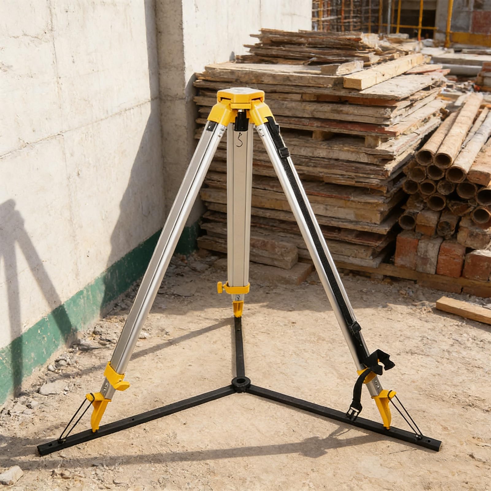 VBESTLIFE Estabilizador de Trípode Nivelador, Estabilizador Triangular Plegable de Aluminio con Patas Reforzadas con Bucle en O para Kit de Nivelación