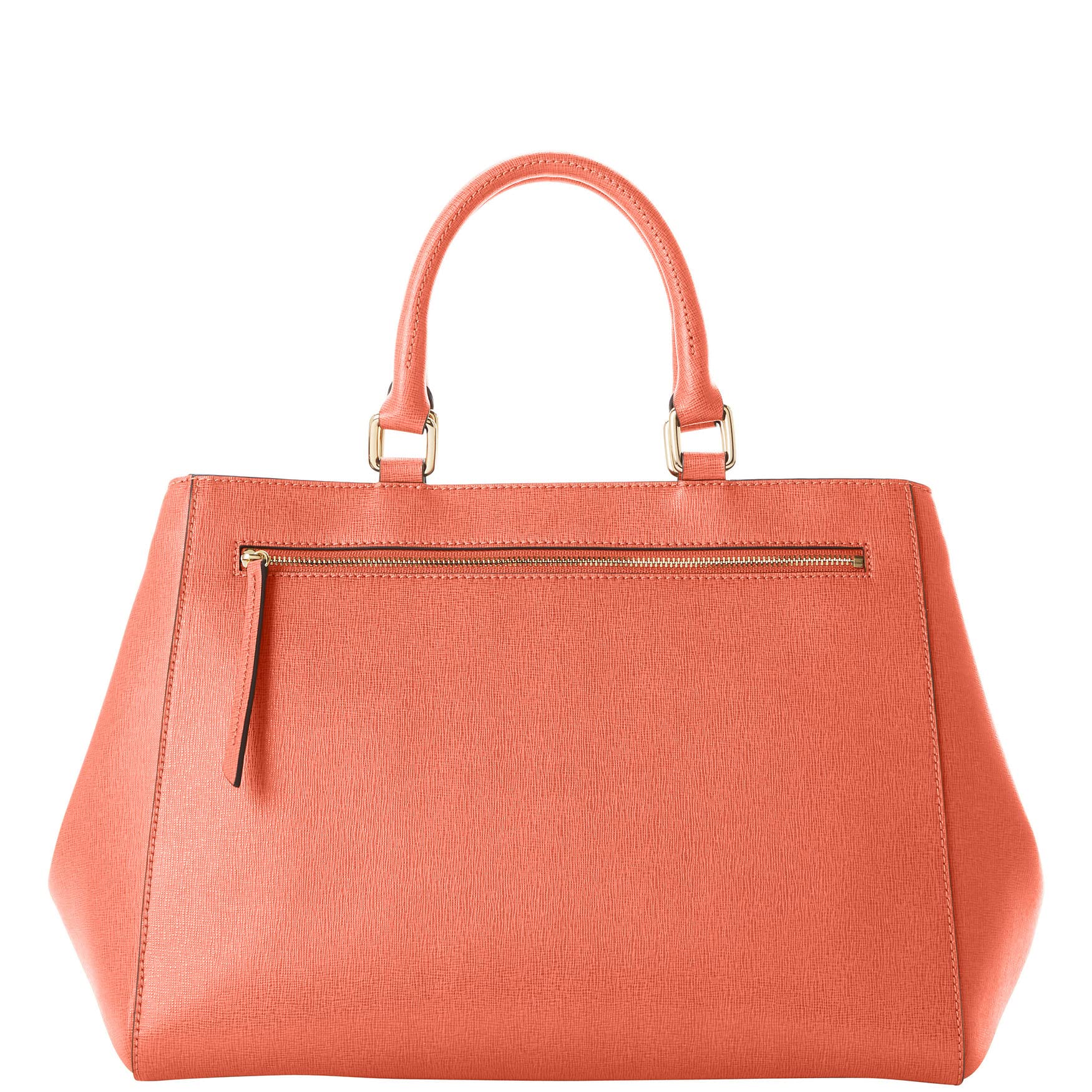 Dooney & Bourke Satchel Bags for Women, Saffiano Leather Satchel Handbag with Top Handles & Crossbody Strap