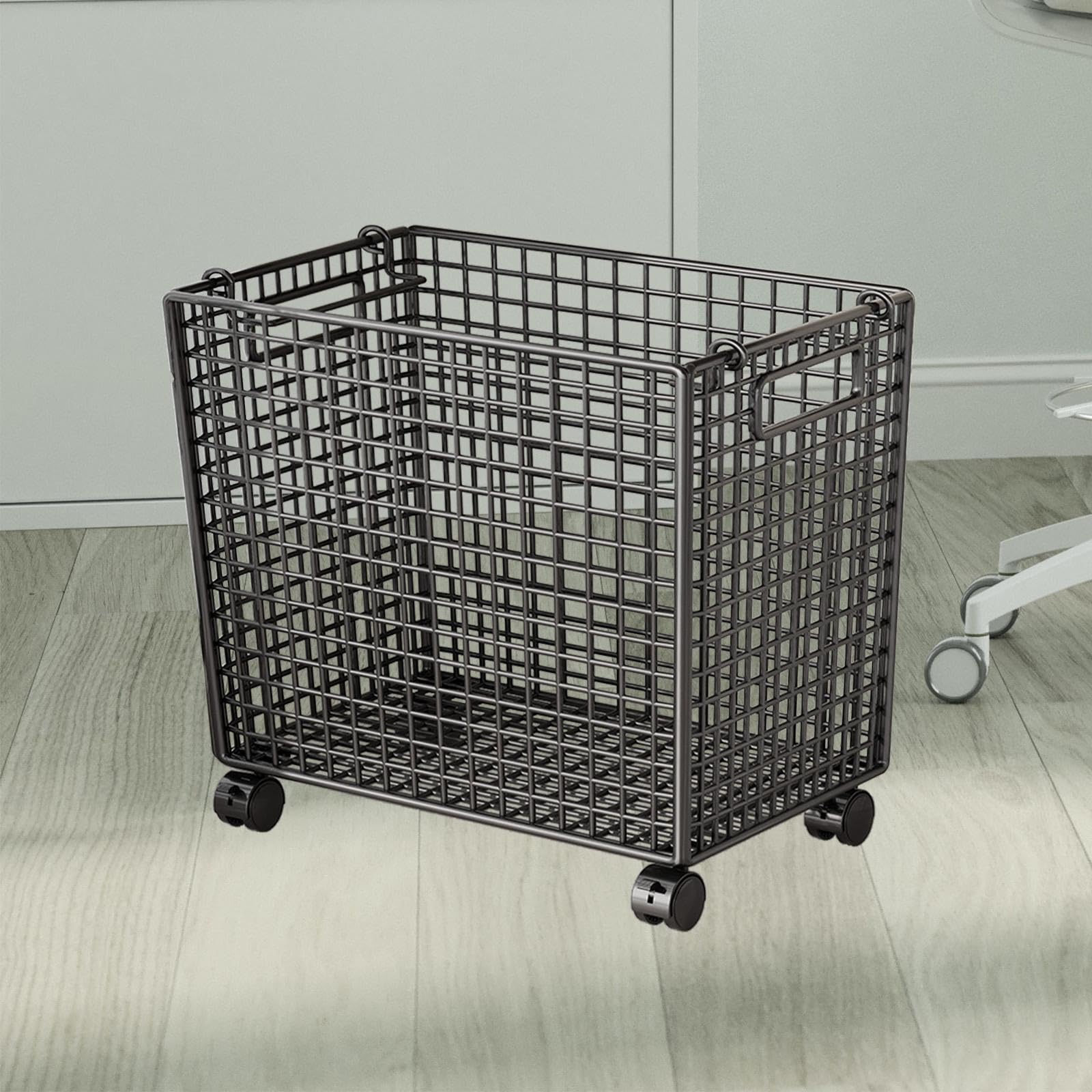 Baoblaze Organizzatore per giocattoli, scatola per giocattoli, arredamento per la casa, resistente, grande capacità, cestino con ruote per bambini, soggiorno, Medio