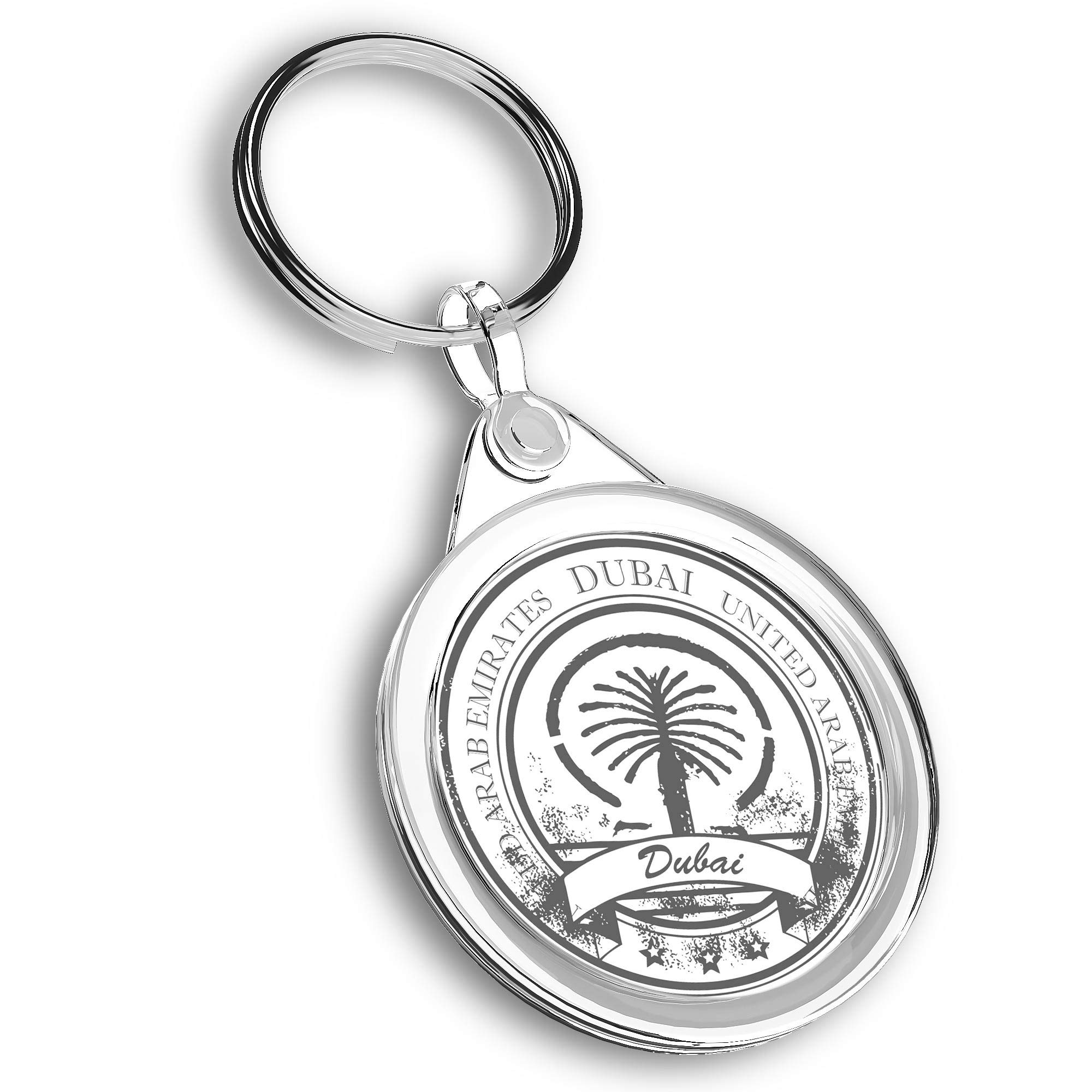 Destination Vinyl Ltd Unisex Multi 1 X Photo Keyring - Dubai United Arab Emirates Uae |Keychain|Keyring|Charm| #40611
