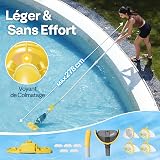VIVOHOME Aspirateur Piscine sans Fil 4200L/H avec Perche Télescopique 278cm, Nettoyeur Piscine avec 4 Sacs Filtres, Robot Piscine Portable Autonomie jusqu'à 60 Minutes pour Piscine, Spa - 6