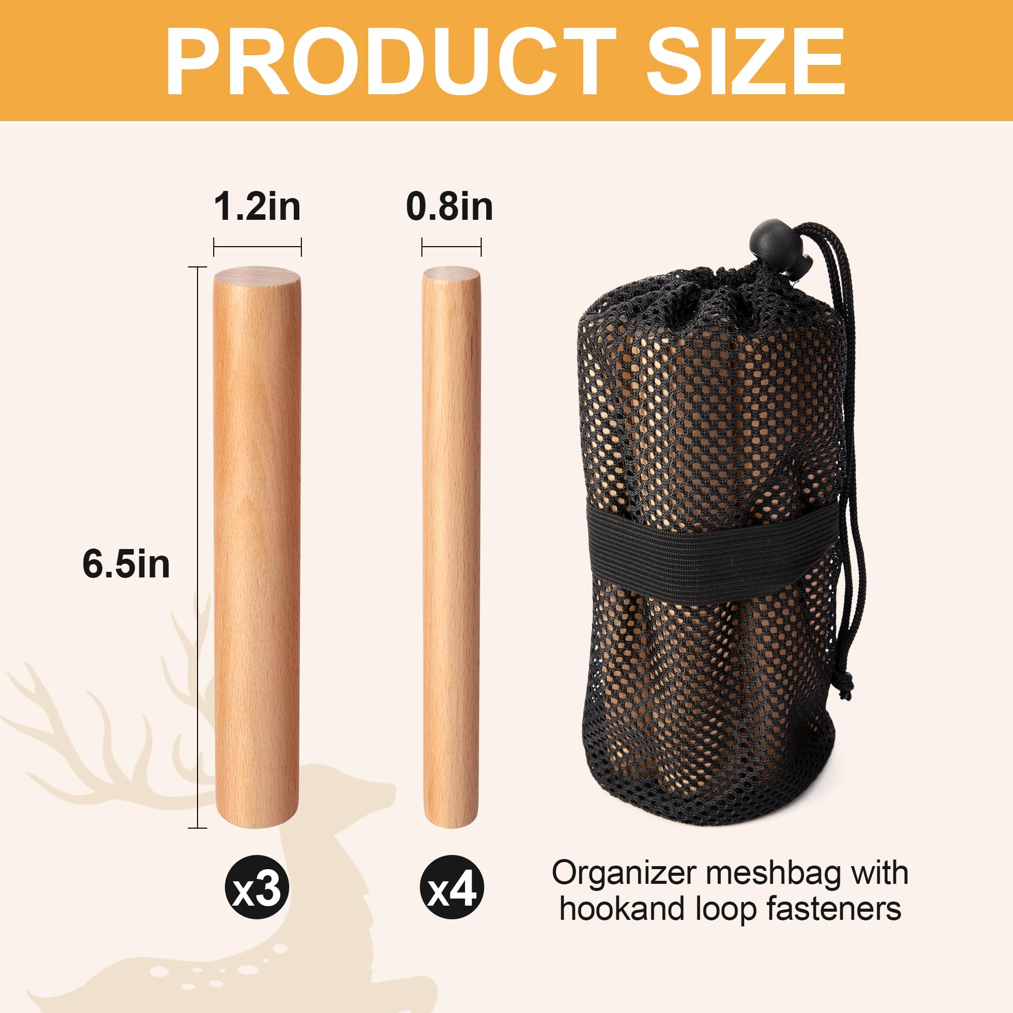 RunNico 1 Pack Rattle Bag Buck Call,Realistic Deer Antlers Rattling Sound with Storage Bag,Rattle Bag Attracting Deer for Simulate Whitetail and Hunting Gear