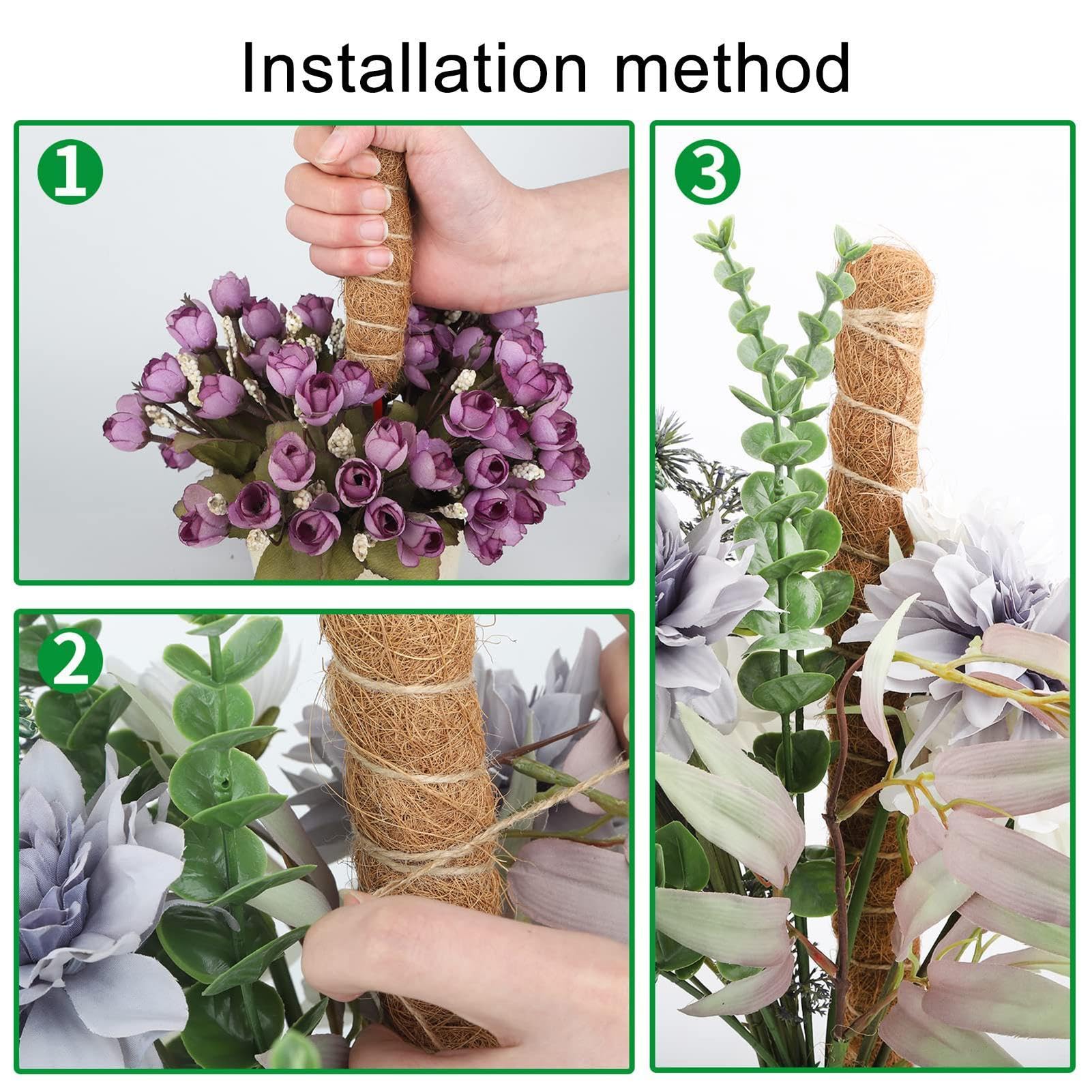 SPROUTMAVEN Buigbare mosstok voor planten, 2 x 120 cm Monstera Mosstok