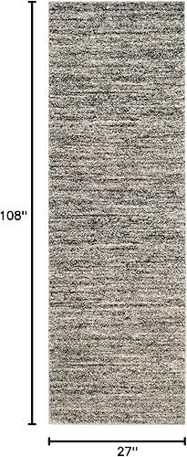 Miniatura 2 de SAFAVIEH Retro Collection - Alfombra de pasillo de 2 pies 3 pulgadas x 9 pies, marfil y gris, diseño abstracto moderno, no desprende pelusa y de