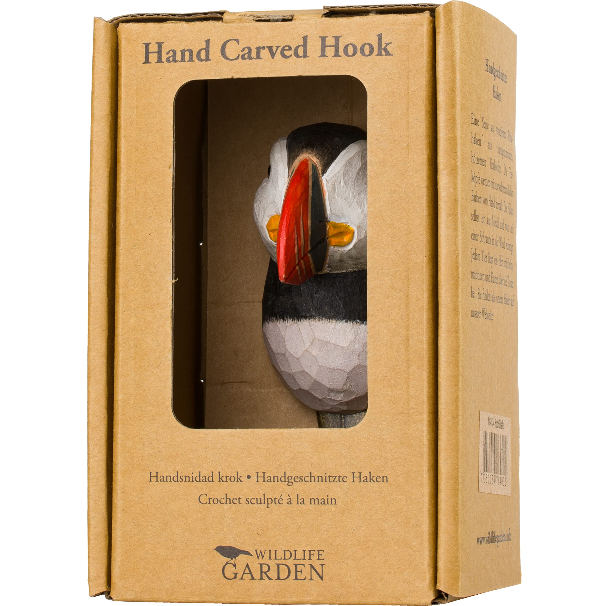 Gancio Da Parete Intagliato A Mano Wildlife Garden - Design Animali E