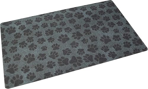 Miniatura 115 de Drymate Mantel individual con tazón para mascotas, tapete de alimentación de alimentos para perros y gatos, tela absorbente, respaldo impermeable