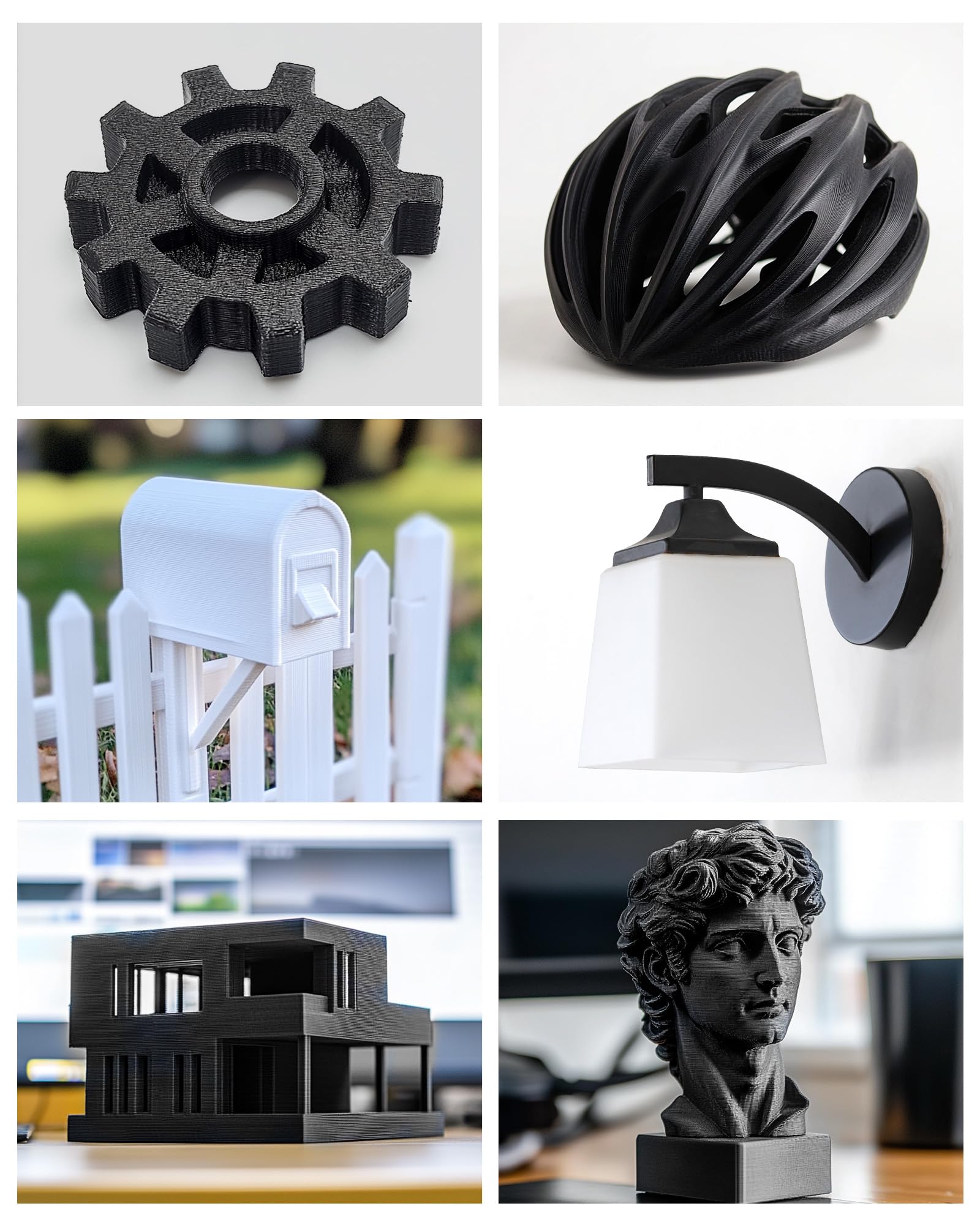 Inslogic ASA Filament Pęczek 1,75 mm, 4 kg, do drukarek 3D, odporny na UV i warunki atmosferyczne, wysoka wytrzymałość i odporność na ciepło, gładki druk, Czarny+Czerwony+Niebieski+Zielony