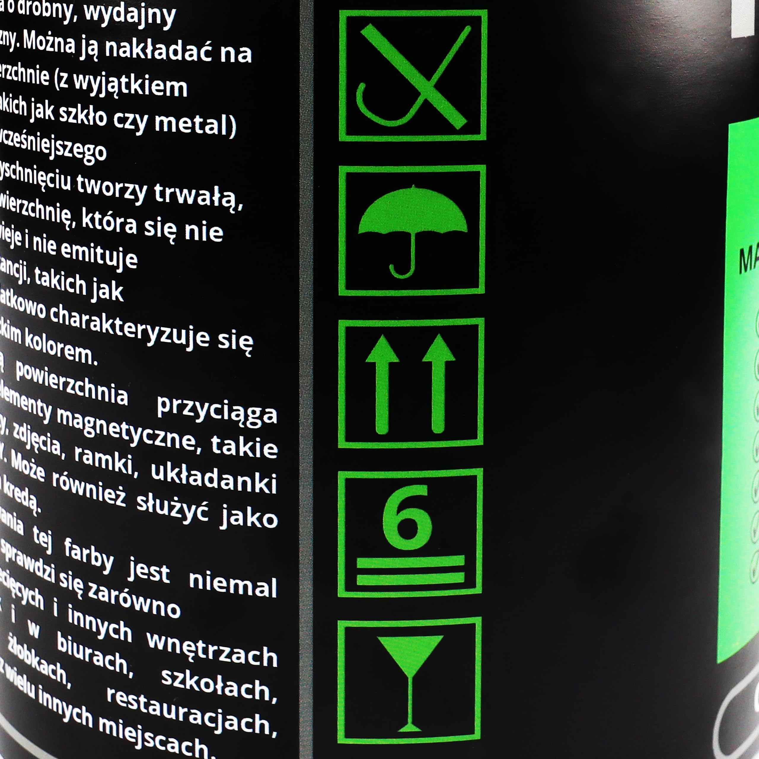 Tafelfarbe Magnetfarbe - 1000 ml - 2-in-1 Magnetische Kreidefarbe für Wände und Möbel - Schwarz Matt