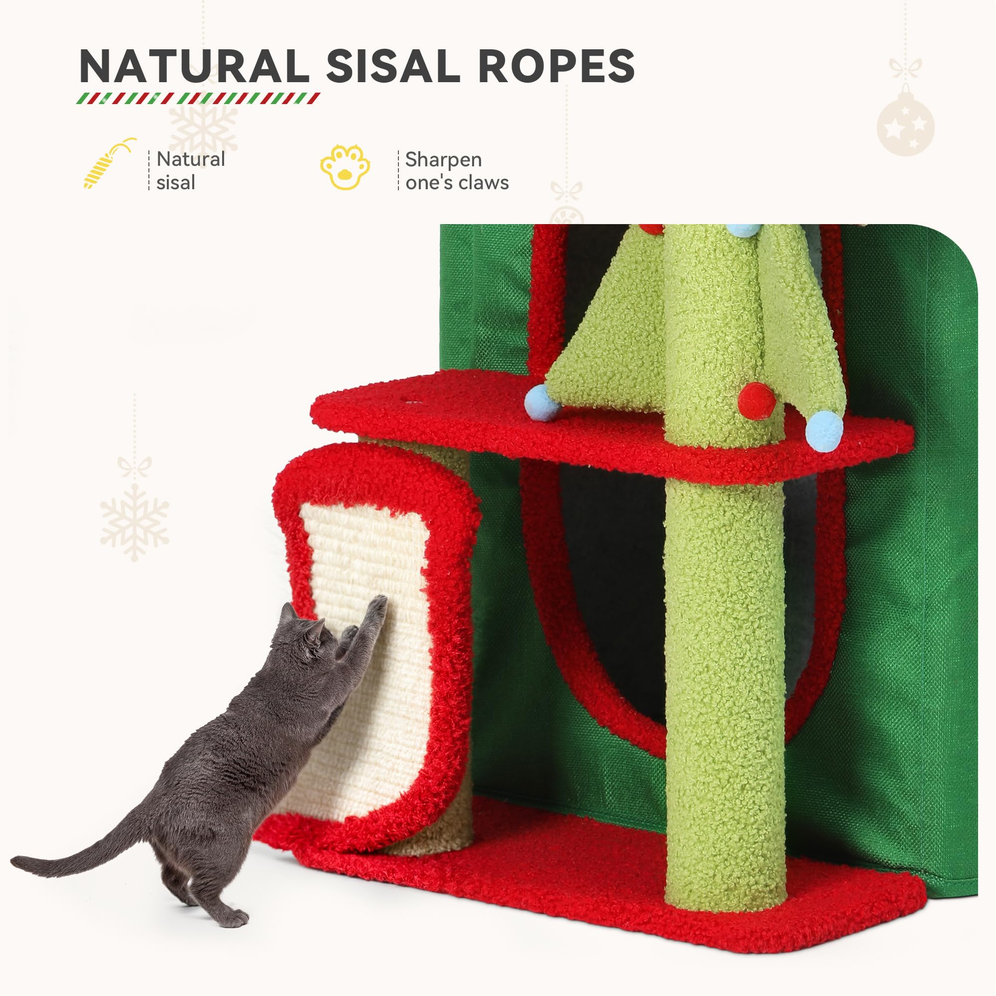 YITAHOME Gothic Cat Tree with Coffin Bed, 63" Tall Cat Tower for Indoor Cats with Top Perch, Spacious Cat Condos, Spider Hanging Balls,Comfy Hammock, Scratching Post and Ladder, Black Halloween