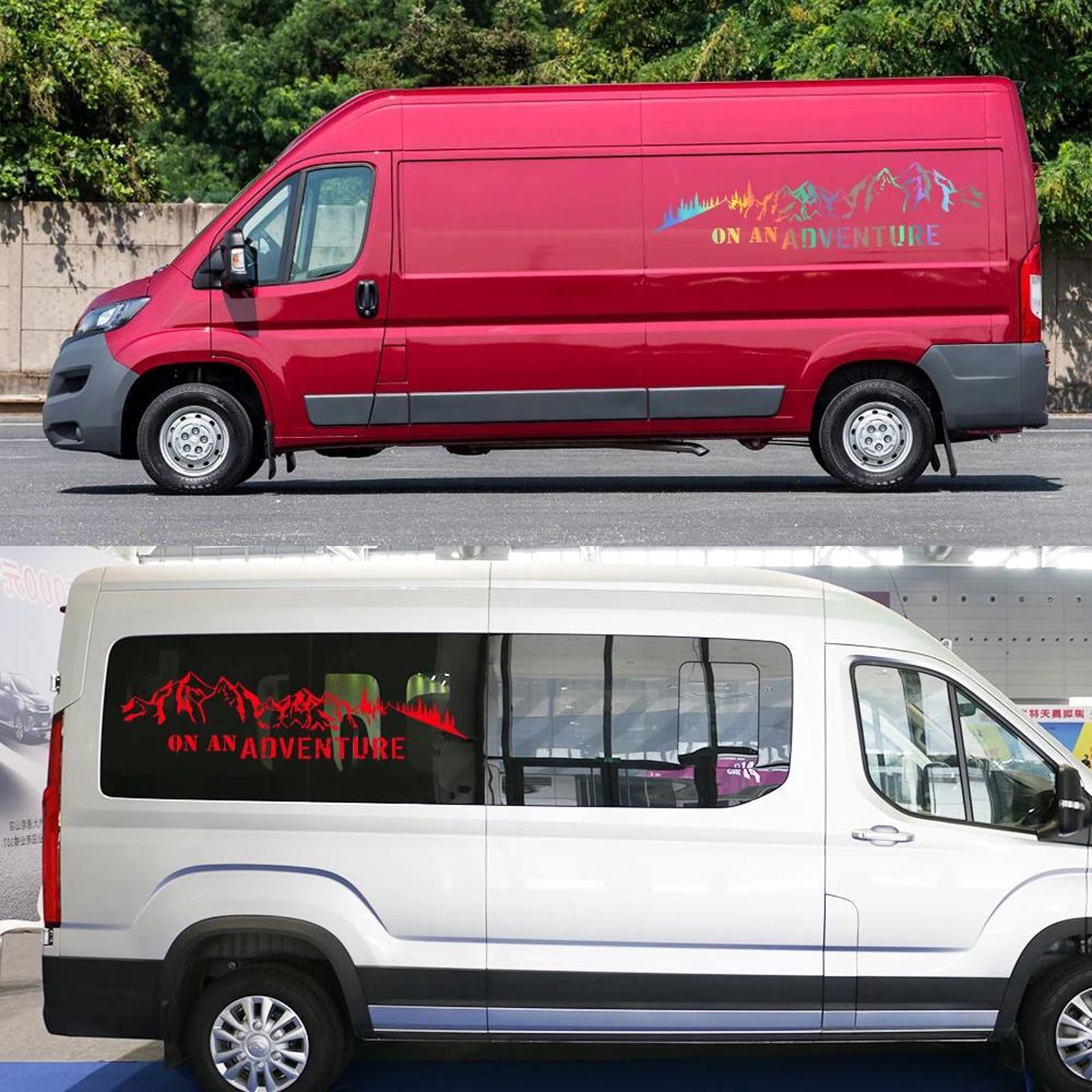 Adesivi per Auto Forest Mountain Body Adventure Decalcomanie in Vinile, Adatti per Camper, furgoni per Cavalli, roulotte, Camper, Accessori