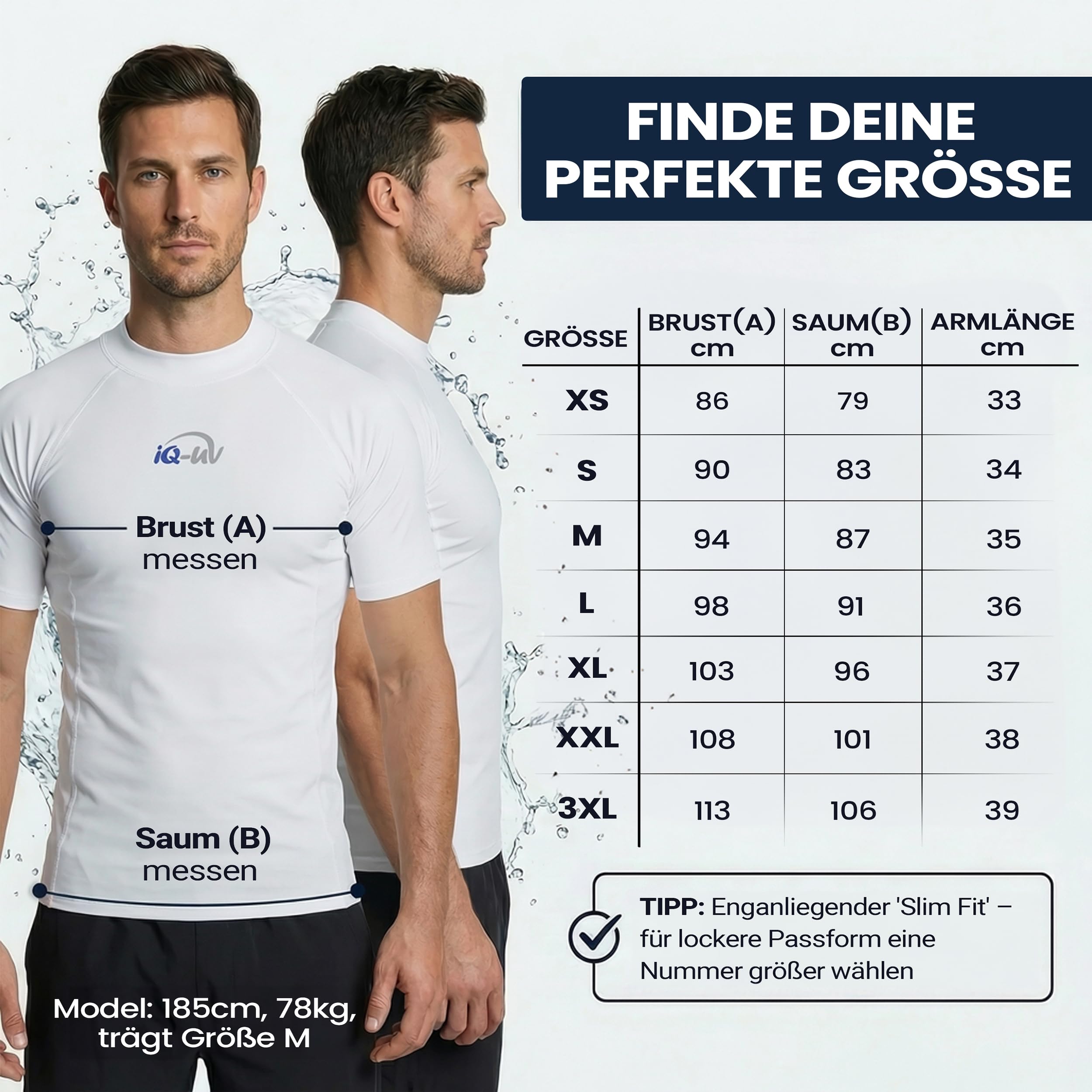 iQ-UV koszulka męska slim fit