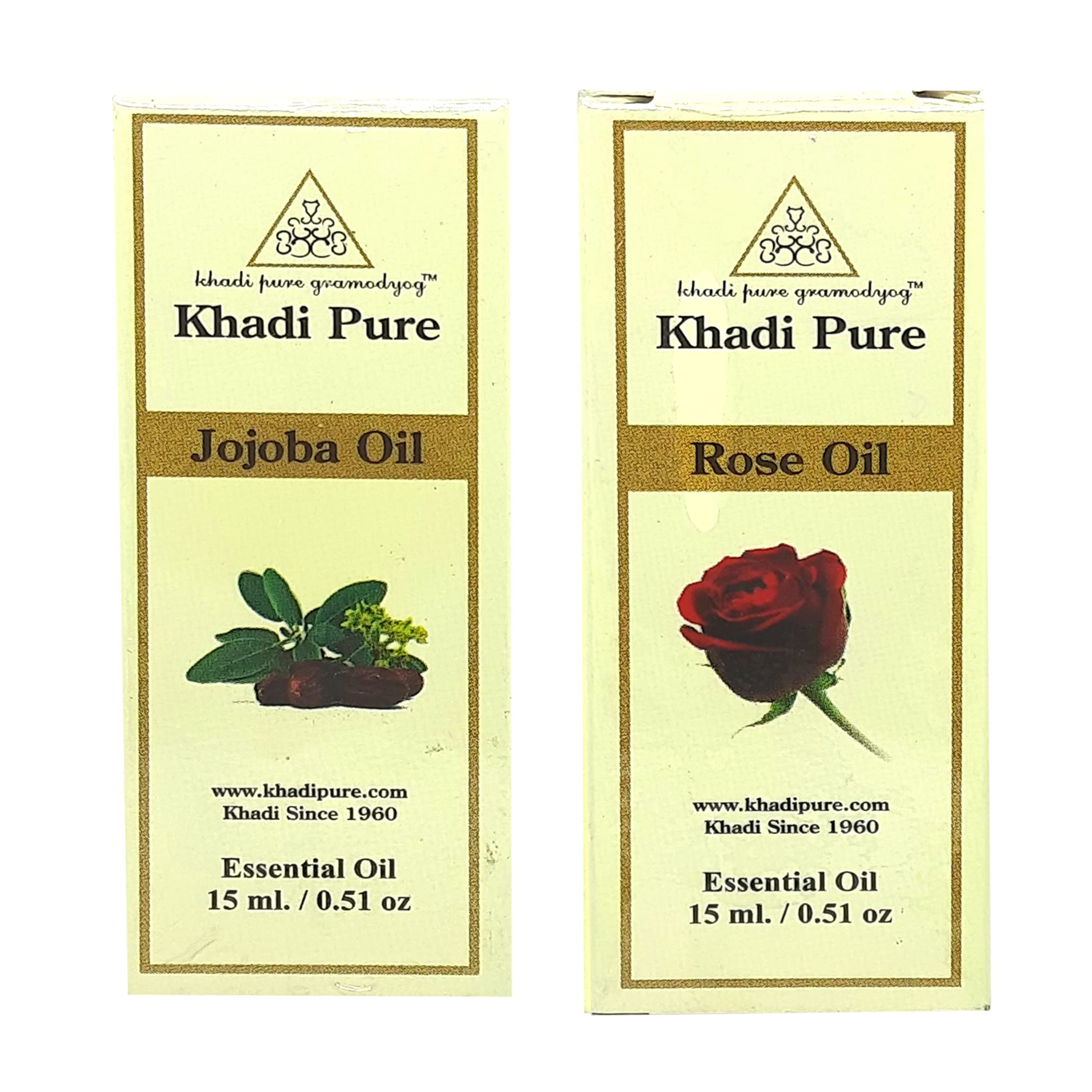 Khadi Pure Jojoba & Rose Essential Oil, 15 ml (Pack of 2)-picture-16