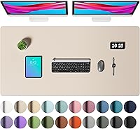 Vista 54 de Aothia Protector de escritorio de cuero, alfombrilla para ratón, alfombrilla de escritorio de oficina, secante de escritorio de cuero PU