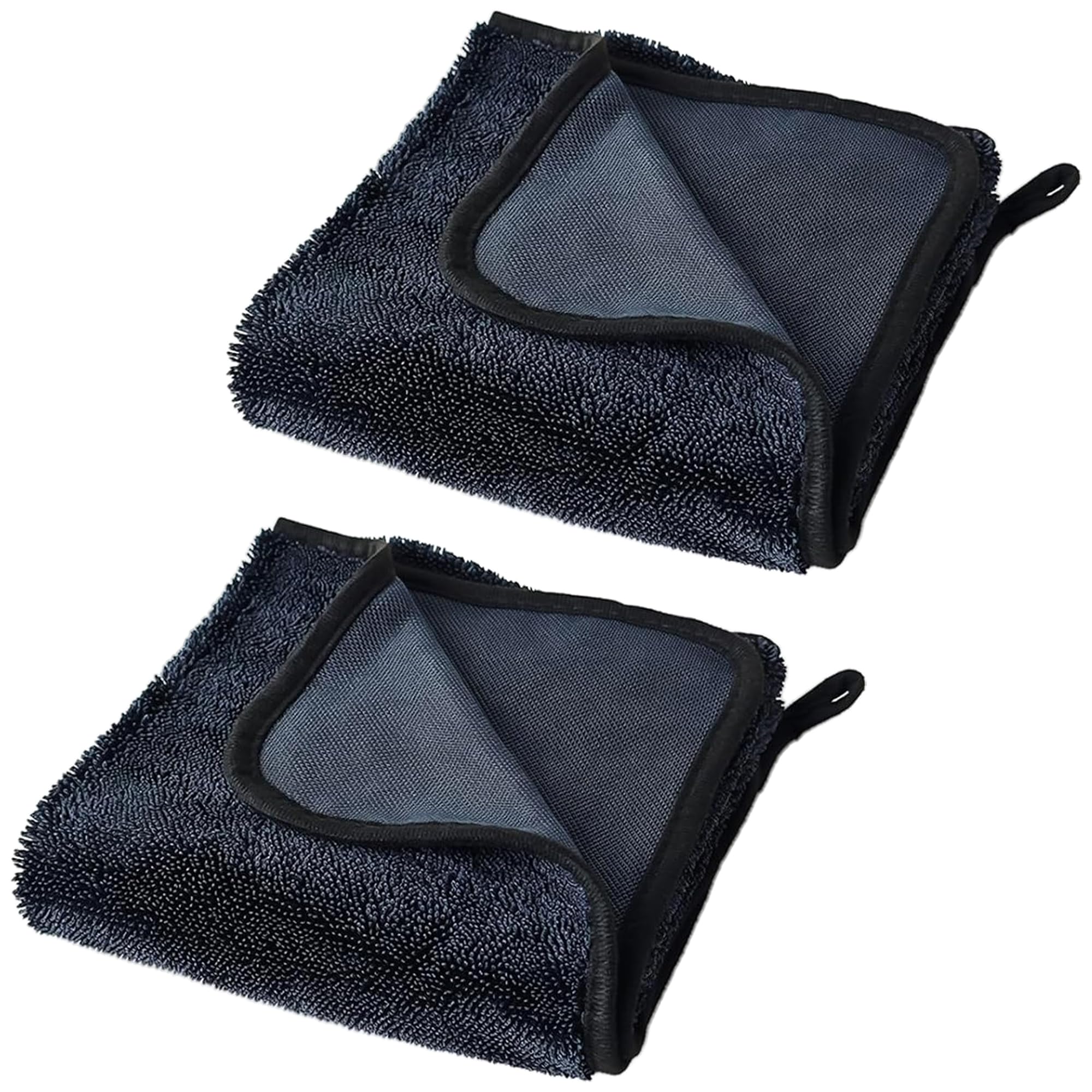 Ltarnx 2PCS Microfibre Bathroom Drying Cloth 40x40cm - Double-Sided Super Absorbent Shower Cleaning Cloth for Glass, Streak-Free Multipurpose Car Drying Towel