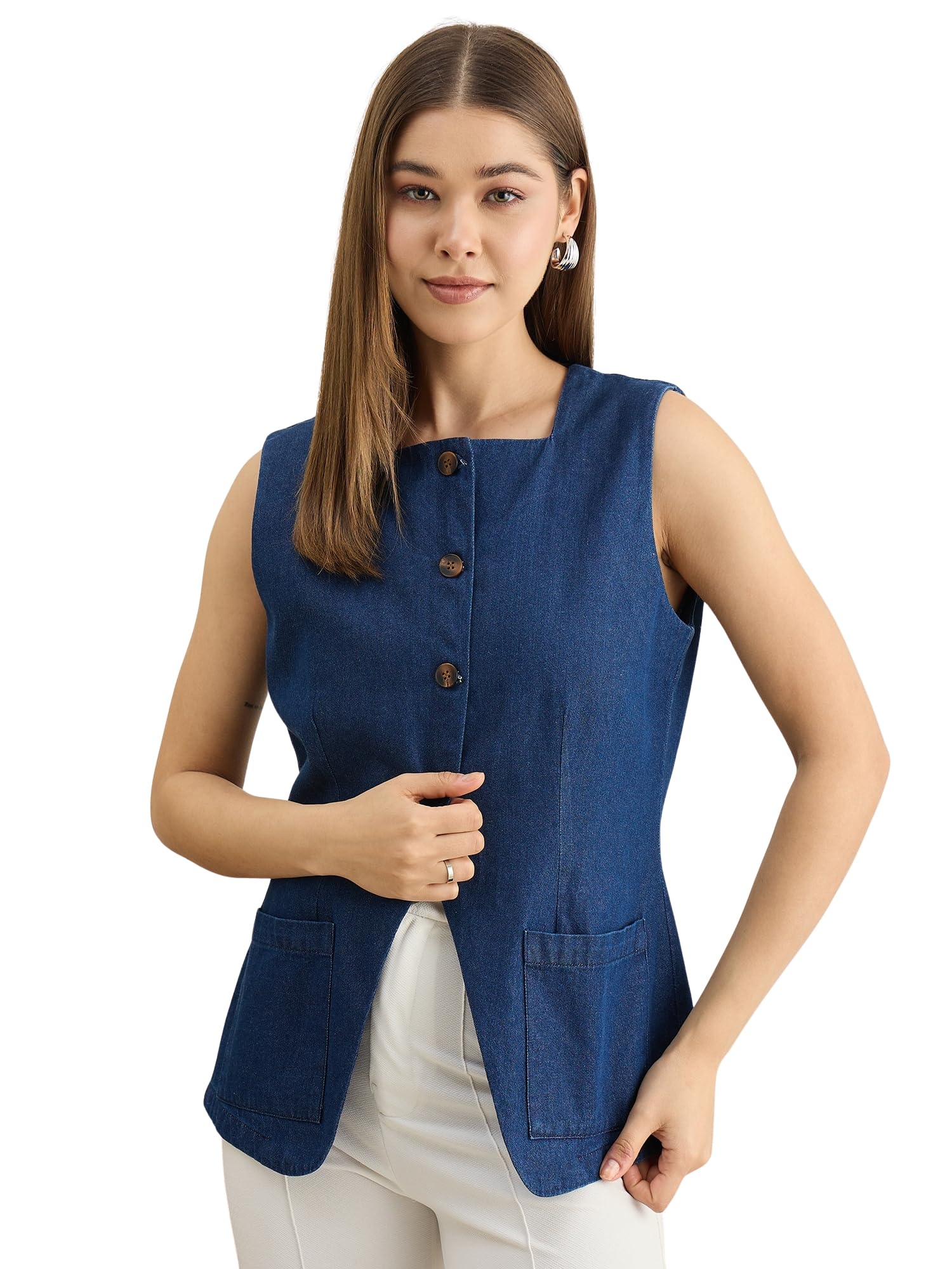 stylestone Women's Denim Waistcoat top-picture-28