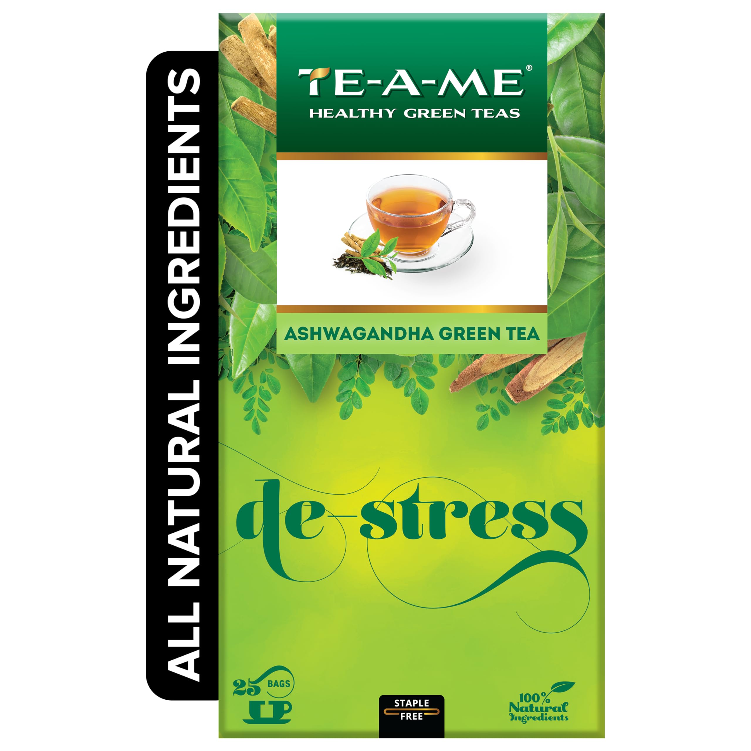 TE-A-ME Ashwagandha Herbal Green Tea - 25 Tea Bags | Herbal Green Tea | Goodness of 10 Natural Ingredients (B09K3T995J) Amazon Price History, Amazon Price Tracker