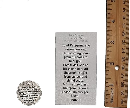 Miniatura 2 de Westmon Works St Peregrine - Juego de santo curativo contra el cáncer con ficha de oración y tarjeta sagrada