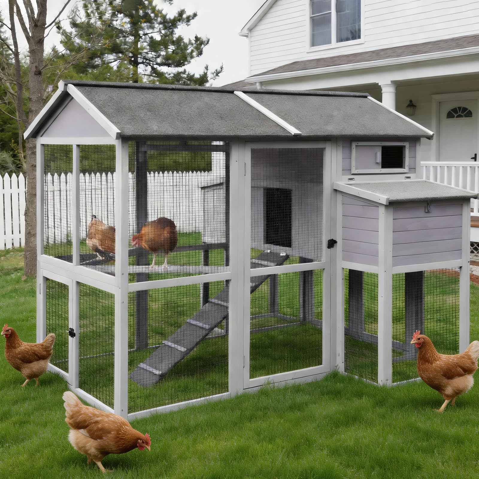 Outdoor Wooden Chicken Coop Aivituvin AIR48
