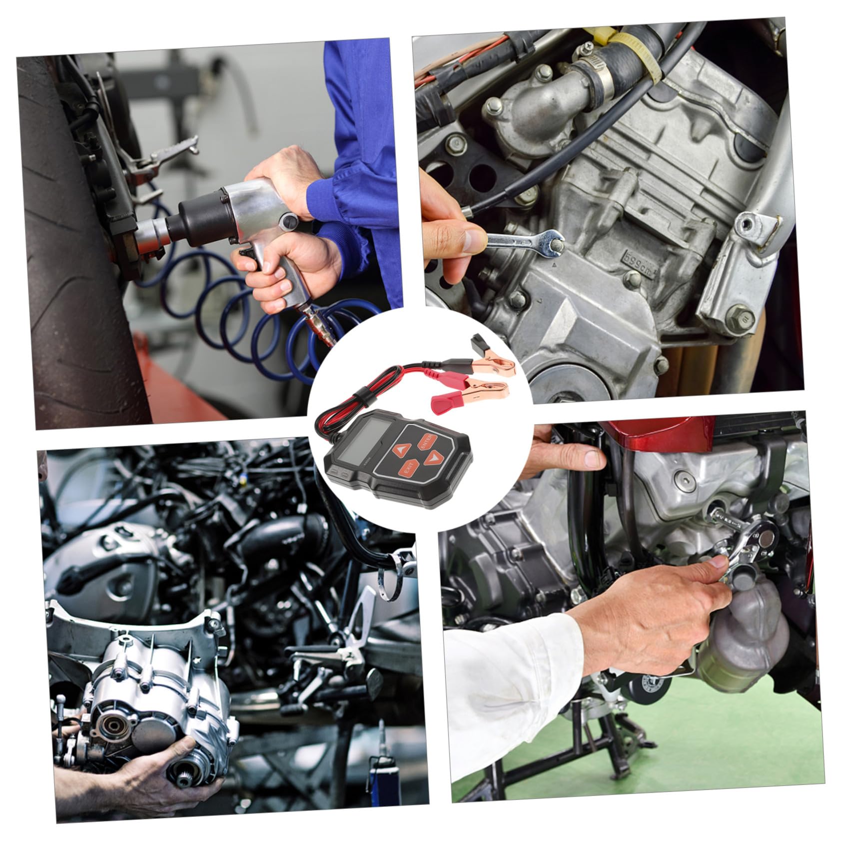 Tester per Batteria Auto 12v 2, 4 Pollici Nero Misura Resistenza | Strumento per Veicoli 12v, Abs ed Elettronica, Rileva stato Livello di Carica, 1 Pezzo