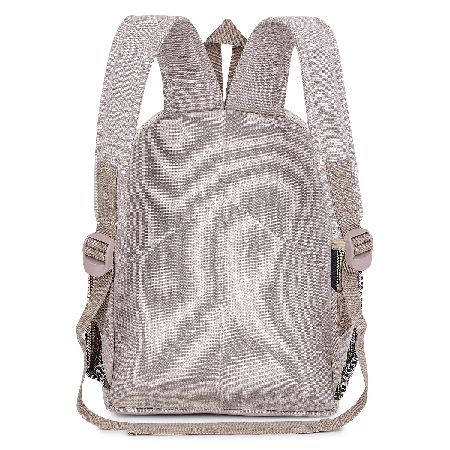 Zaino fatto a mano in canapa naturale Nepal per donne e ragazze, piccolo zaino leggero, Daypack1, M