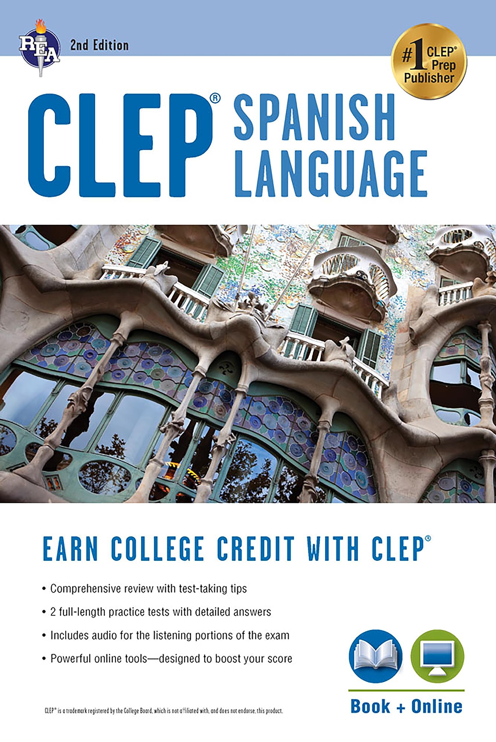 CLEP(r) Spanish Language: Levels 1 and 2 (Book + Online) (CLEP Test Preparation) (English and Spanish Edition)